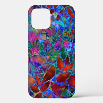 Floral Stained Glass Iphone 12 Case by Medusa81 at Zazzle