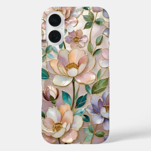 Floral Stained Glass Phone Case Botanical
