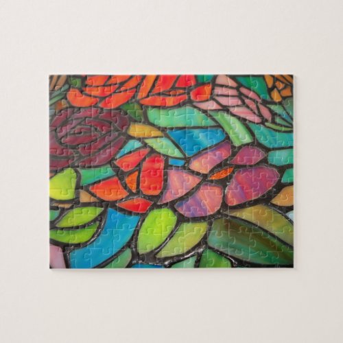 Floral Stained Glass Puzzle