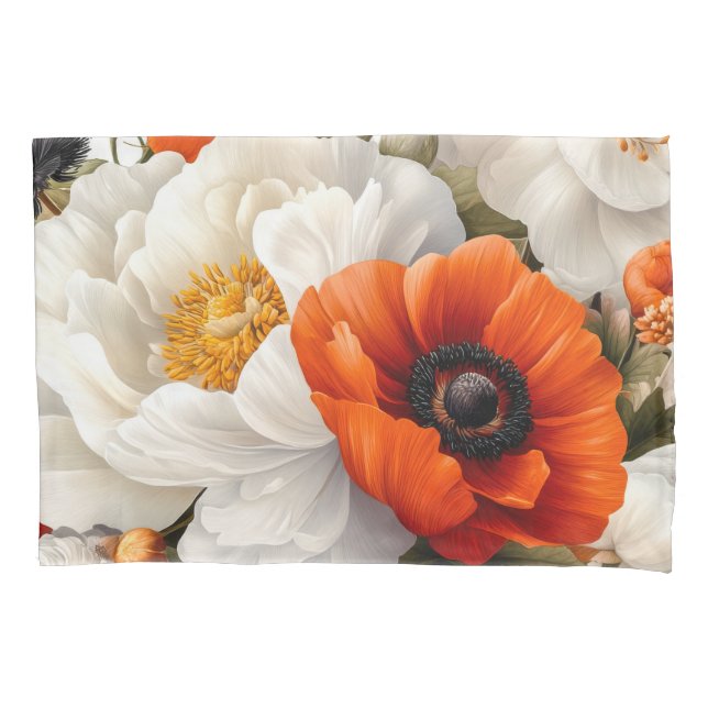 Floral Standard  Pillow Case (Front)