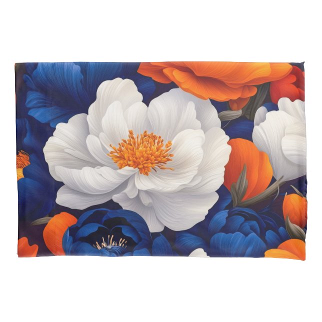 Floral Standard Single Pillow Case (Front)