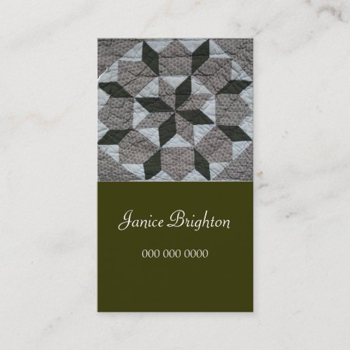 Customizable Floral Star Business Cards