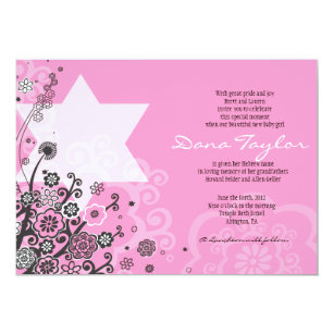 jewish baby naming invitations zazzle