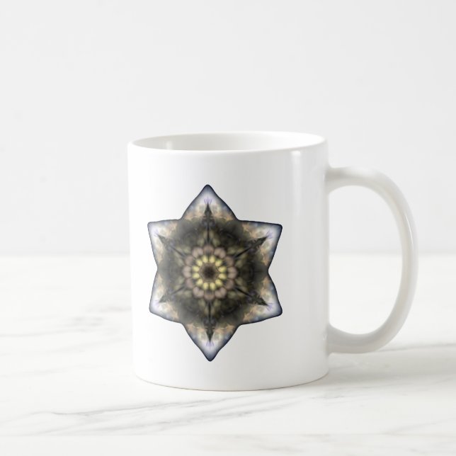 Floral Star of David Coffee Mug (Right)