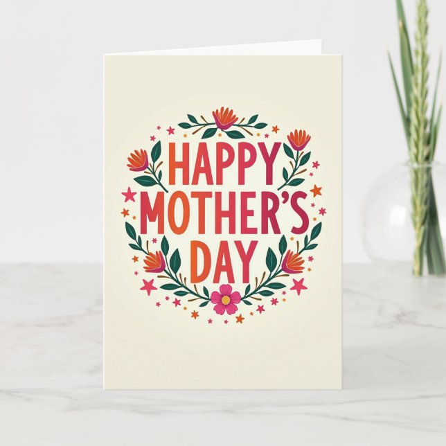 Floral Starburst Pattern Card (Front)