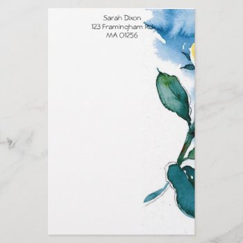 Floral Stationary Stationery by sloanes_designs at Zazzle