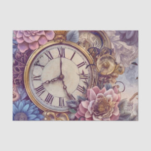Floral Steampunk Tissue Paper