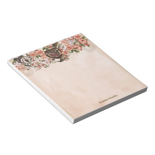 Floral Steampunk Wedding Special Occasion Notepad