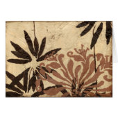 Floral Stencil Design with Tawny Leaves (Front Horizontal)
