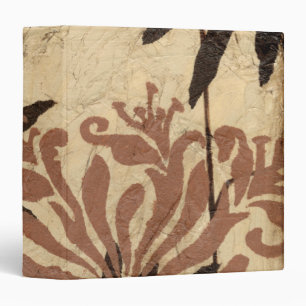 Floral Stencil Design with Tawny Leaves Binder