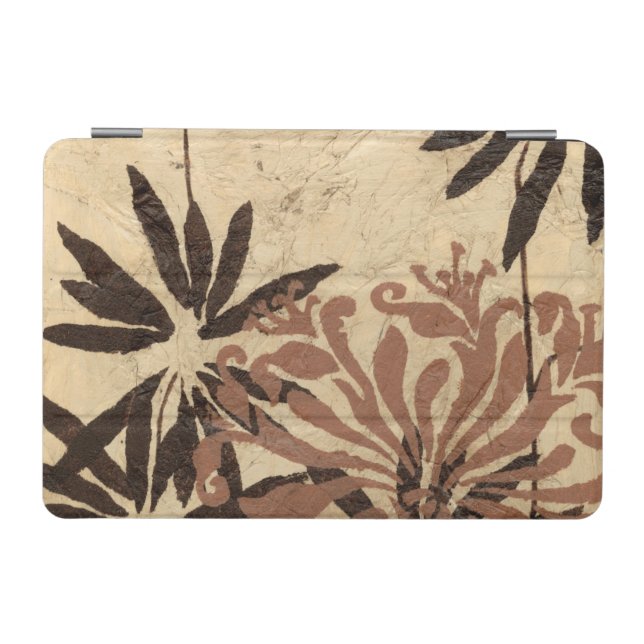 Floral Stencil Design with Tawny Leaves iPad Mini Cover (Horizontal)