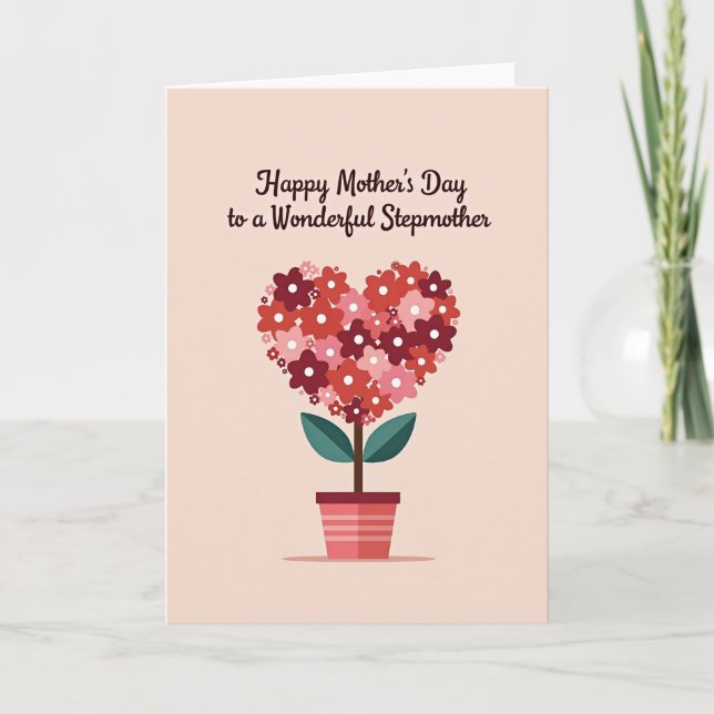 Floral Stepmothers Day Card (Front)