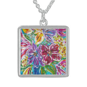 Floral Sterling Necklace