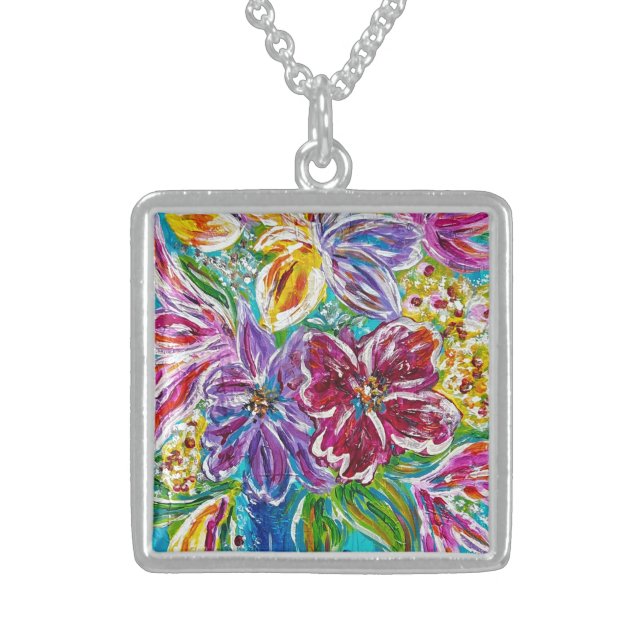 Floral Sterling Necklace (Front)