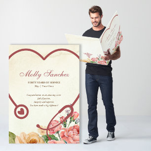 Floral Stethoscope Nurse Retirement Message Big Card
