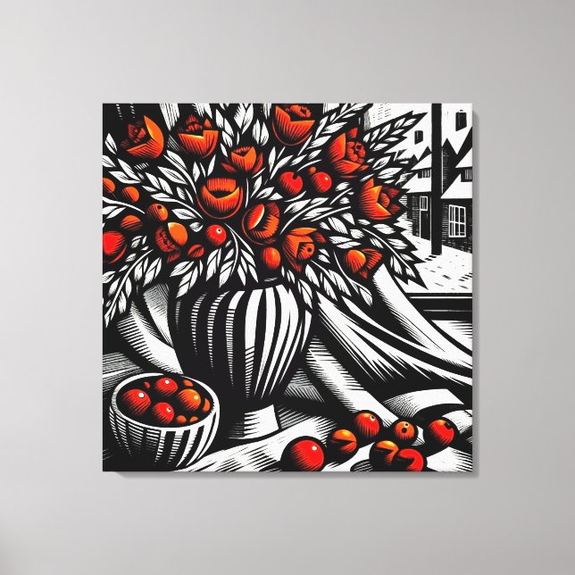 Floral Still Life Canvas Print (Front)