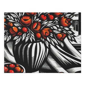 Floral Still Life Faux Canvas Print