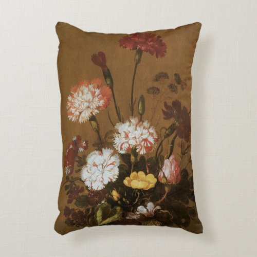 Floral Still Life Flowers in Vase Vintage Baroque Decorative Pillow