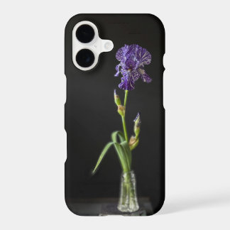 Floral Still Life Iris Flower with Book iPhone 17 Case