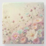 Floral  stone coaster