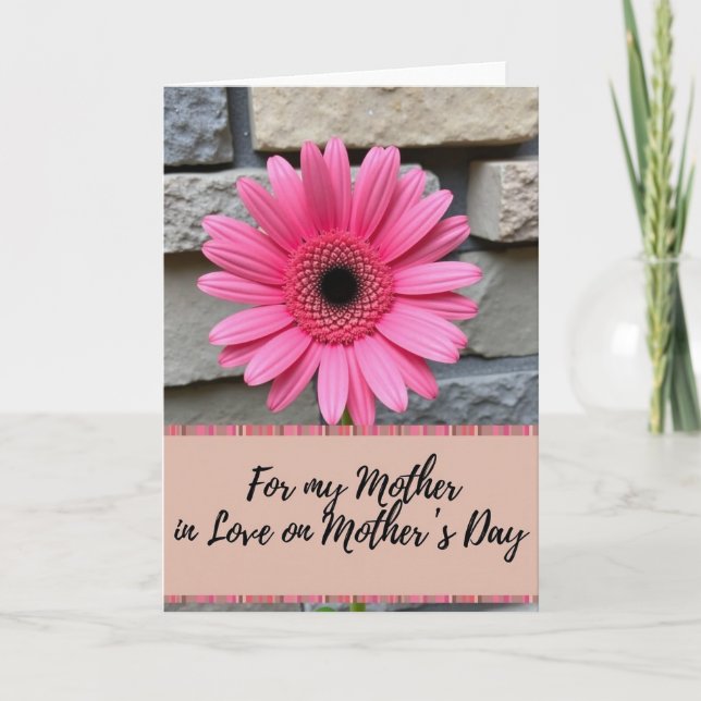 Floral Stone Wall Mothers Card (Front)