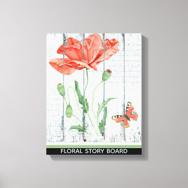 FLORAL STORY BOARD CANVAS PRINT (Front)