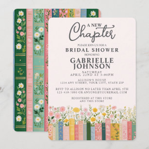 Floral Storybook A New Chapter Bridal Shower  Invitation
