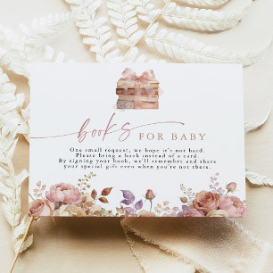 Floral Storybook Baby Shower Books for Baby Card