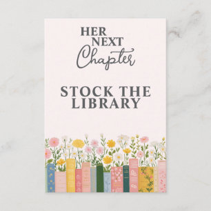 Floral Storybook Her Next Chapter Bridal Shower  Enclosure Card