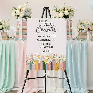 Floral Storybook Her Next Chapter Bridal Shower Foam Board