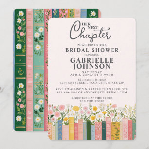 Floral Storybook Her Next Chapter Bridal Shower  Invitation