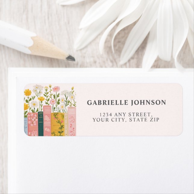 Floral Storybook Her Next Chapter Bridal Shower  Label (Insitu)