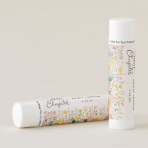 Floral Storybook Her Next Chapter Bridal Shower Lip Balm