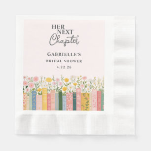 Floral Storybook Her Next Chapter Bridal Shower Napkins