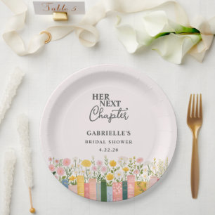 Floral Storybook Her Next Chapter Bridal Shower  Paper Plates