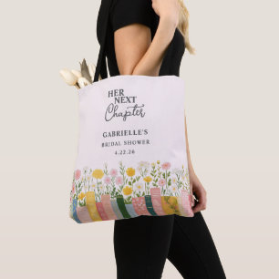 Floral Storybook Her Next Chapter Bridal Shower  Tote Bag