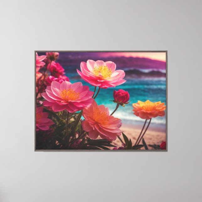 Floral Stretched Canvas Print (Front)