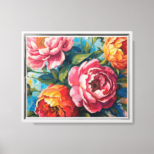 Floral Stretched Canvas Print –Wall Art for Living