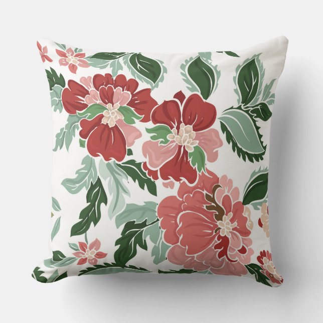 Floral/Stripe Reversible Pillow (Front)