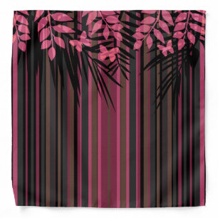 Floral, striped, retro bandana