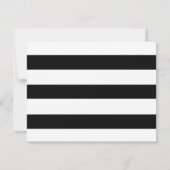 Floral Striped Thank You Note Card (Back)