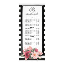 Floral Stripes Salon Rack Card