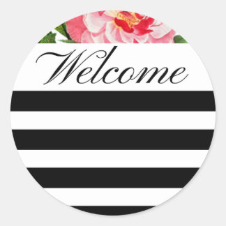 Floral & Stripes Stickers | Hostess Welcome Gifts