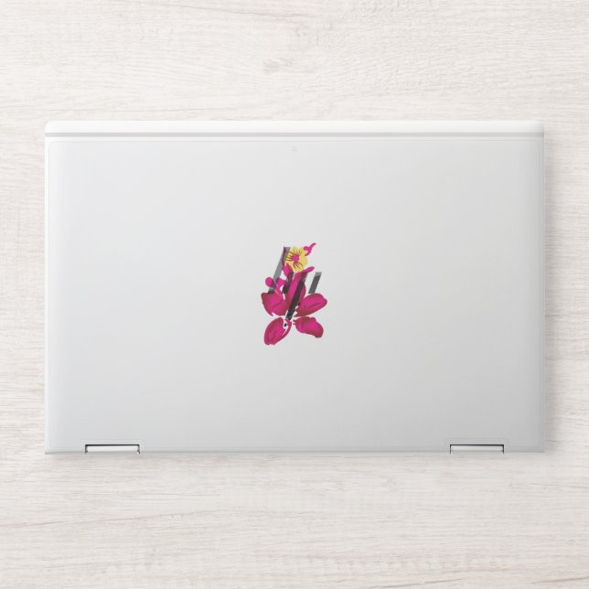 Floral Style, ArtyClick Crimson,  HP Laptop Skin (Front)