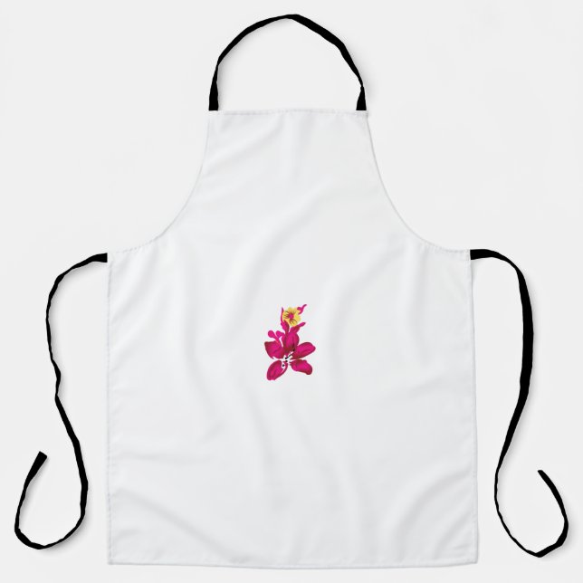 Floral Style, ArtyClick Crimson, Light Gold Apron (Front)