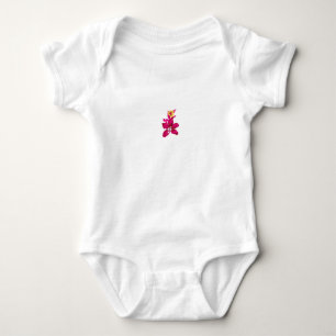Floral Style, ArtyClick Crimson, Light Gold Baby Bodysuit