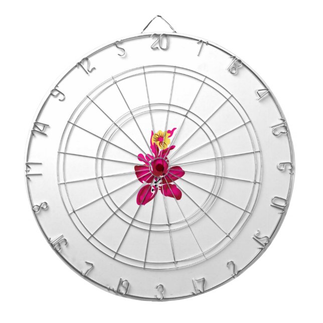 Floral Style, ArtyClick Crimson, Light Gold Dart Board (Front)