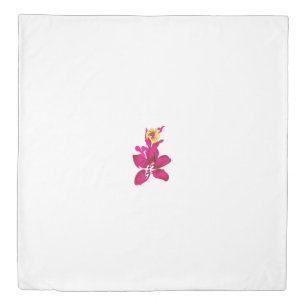 Floral Style, ArtyClick Crimson, Light Gold Duvet Cover