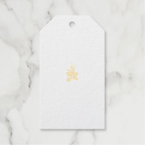 Floral Style ArtyClick Crimson Light Gold Foil Gift Tags