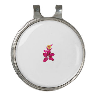 Floral Style, ArtyClick Crimson, Light Gold Golf Hat Clip